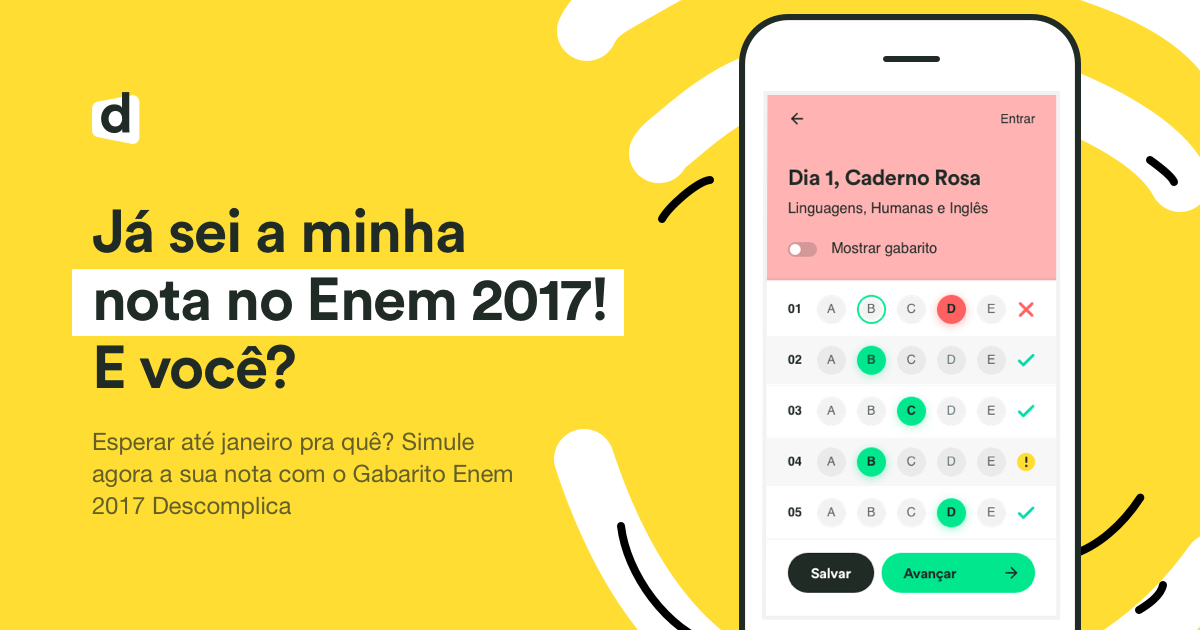 Gabarito ENEM 2017 | Descomplica